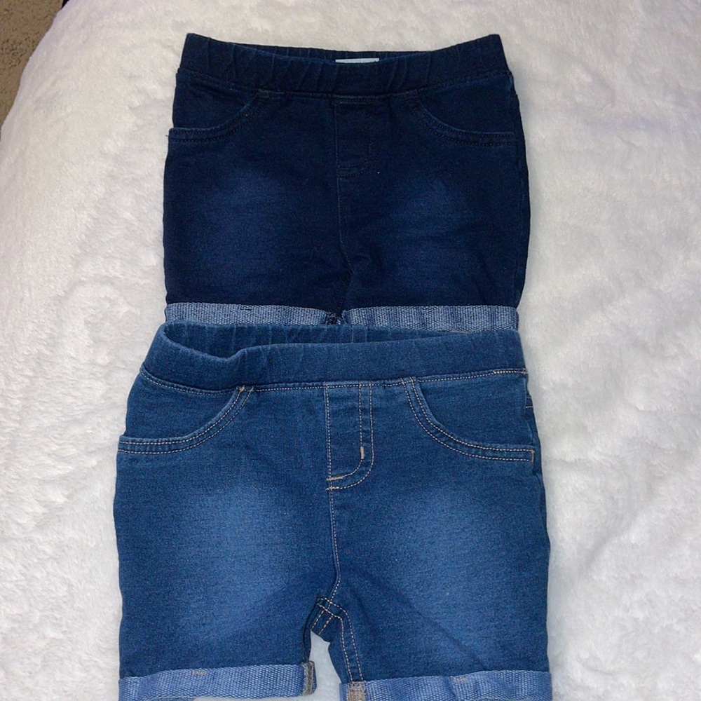 Jumping beans 18 month shorts, two pairs, one light one dark
